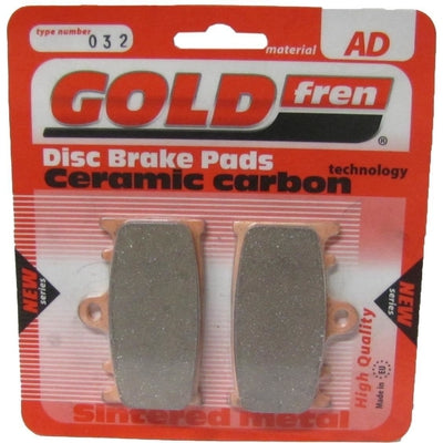 Front Left Goldfren Brake Pad Fits Kawasaki ZZR 600 ZX600D2A 1991