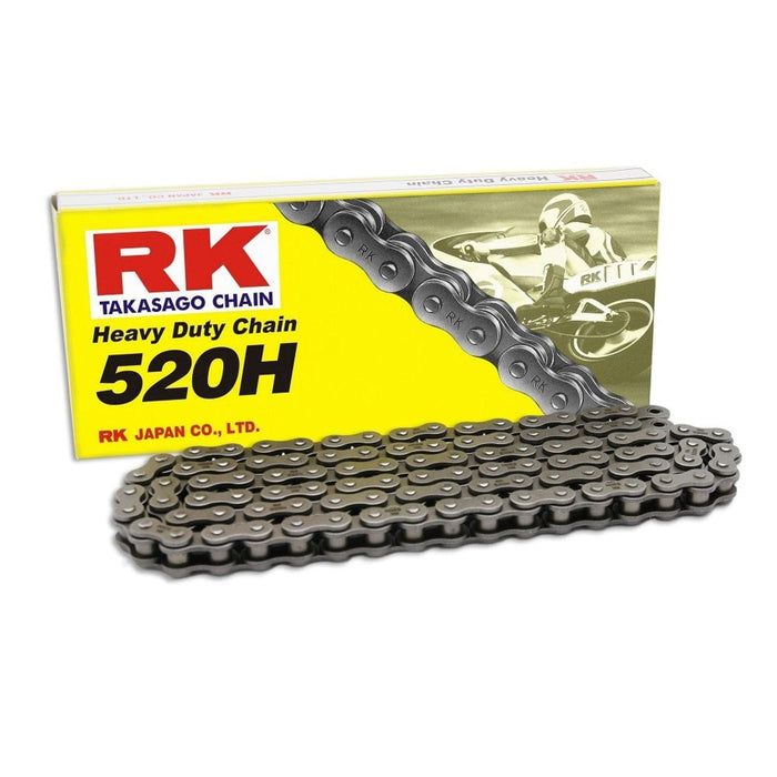 RK Motorcycle Chain Heavy Duty Black 520H 520-114L (34.3KN) – motorcycle part available from UK stock