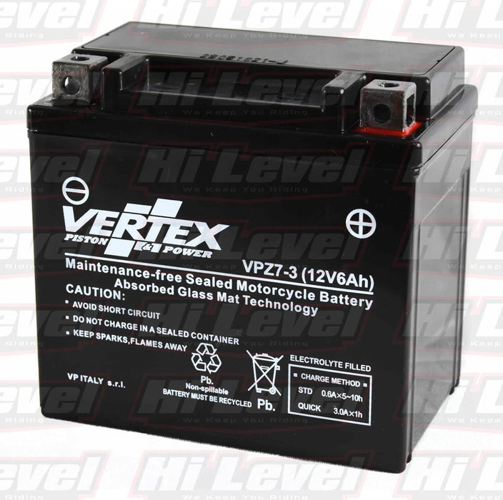 Vertex Motorcycle Battery Fits Honda NPS 50 -3 Zoomer 50 CTZ-7S 2003 – motorcycle part available from UK stock