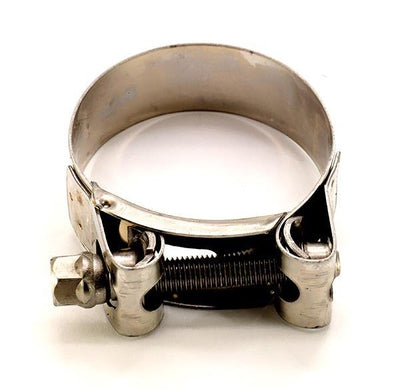 Mikalor 10X Exhaust Clamps 51-55mm All Stainless Steel inc Bolt