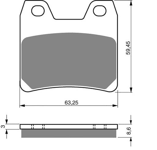 Rear Right Goldfren Brake Pad Fits Yamaha FZS 1000 Fazer S 5LVN 2003 – motorcycle part available from UK stock