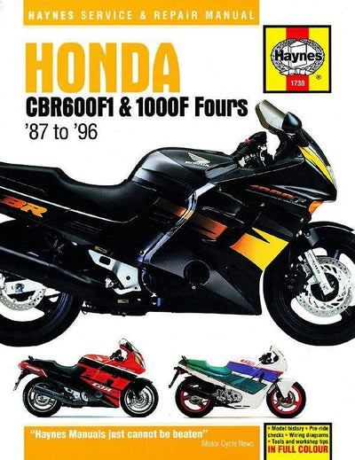 Haynes Manual Honda CBR600, CBR1000 87-96