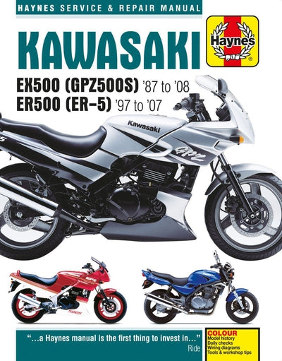 Haynes Manual Kawasaki GPZ500S (EX500A,D,E), ER-5 (ER500A,C) 87-08