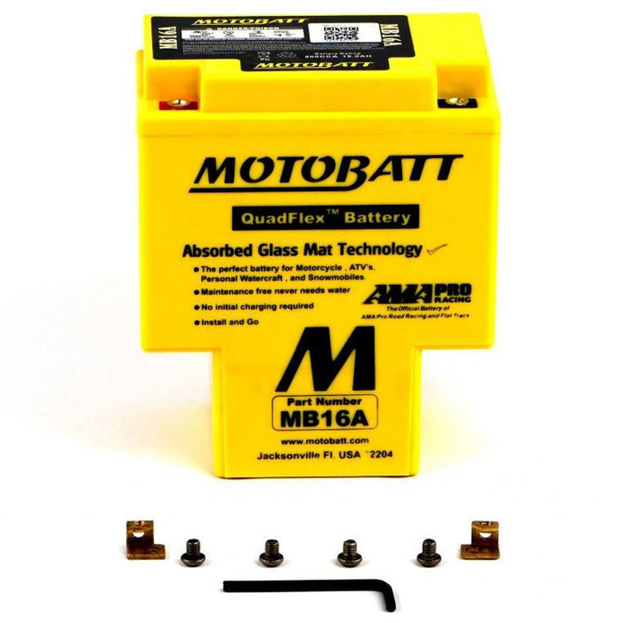 Motobatt Battery MB16A 12v 19AH CCA:200A L:151mm x H:181mm x W:91mm (T-Shaped)