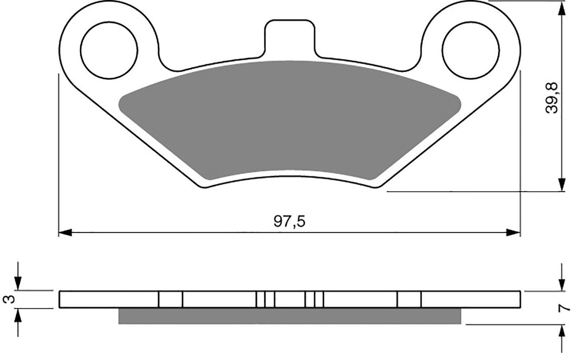 Front Right Goldfren Brake Pad Fits Quadzilla Z6 EX 4x4 2013-2014