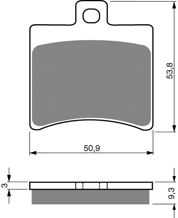 Goldfren-Bremsbelag hinten rechts, passend für Aprilia SR 50 Street L/C 2003-2010