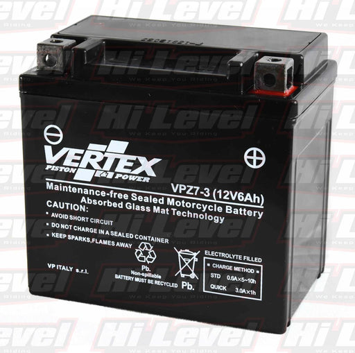 Vertex Motorcycle Battery Fits Honda CRF 450 X8 CTZ-7S 2008 – motorcycle part available from UK stock